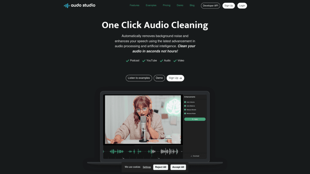Audo.ai – AI Audio Cleaner & Enhancement Tool