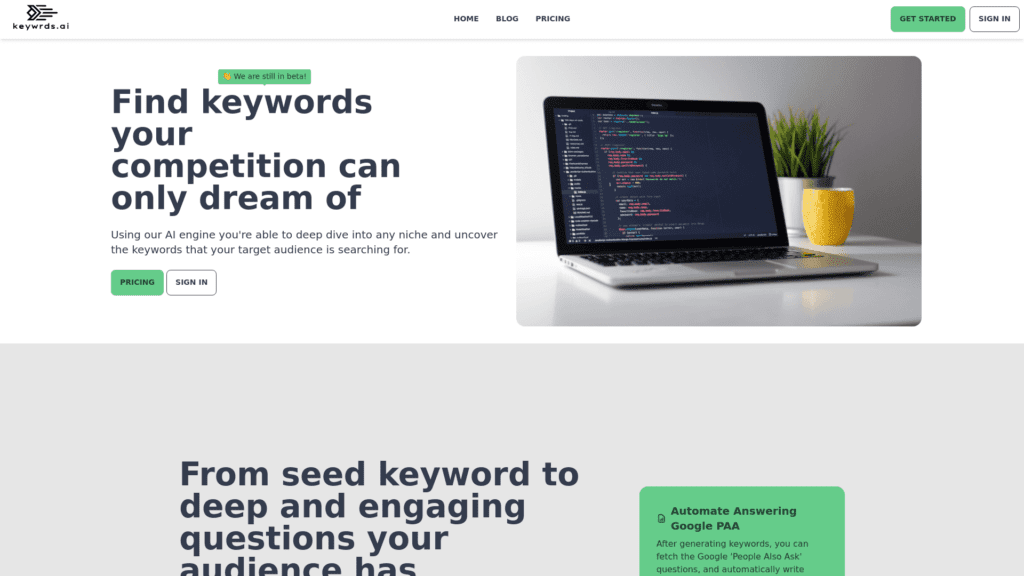 Keywrds.ai – AI SEO Keyword & Content Tool